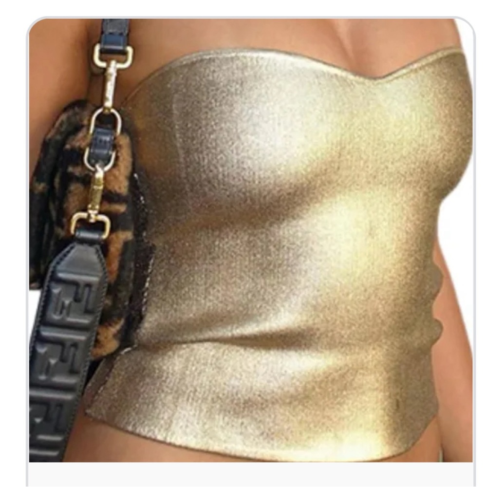 RARE zara gold top